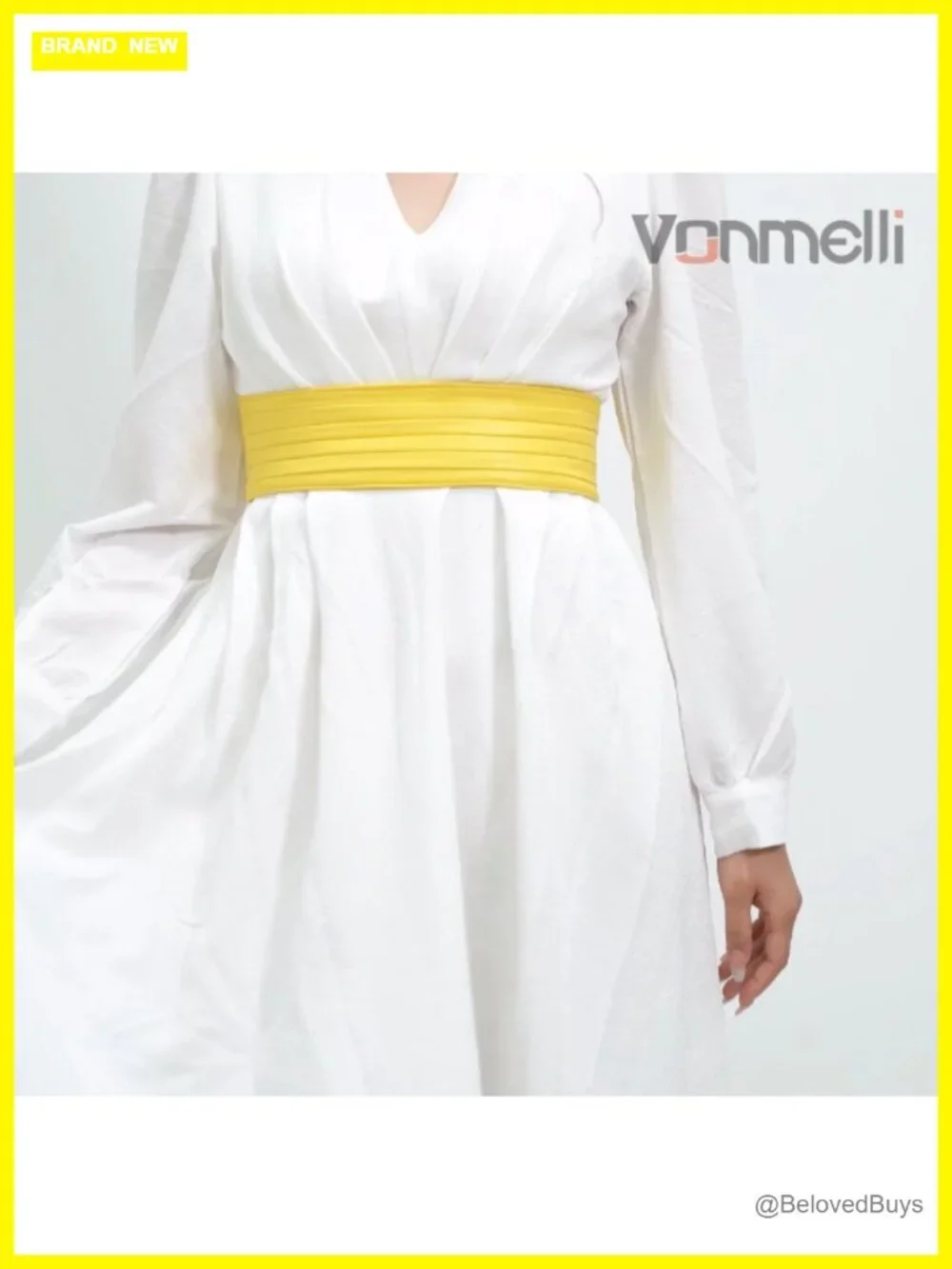 Wide Elastic Faux Leather Stretch Belt for Women with Snap Buckle